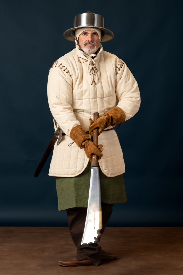 Gambeson longo com mangas removíveis