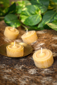 Beeswax tea lights, set of 10