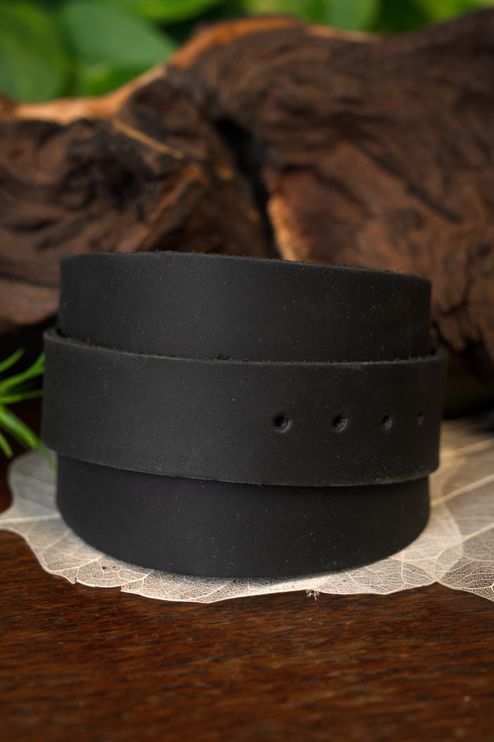 Bracelet avec boucles, noir, cuir