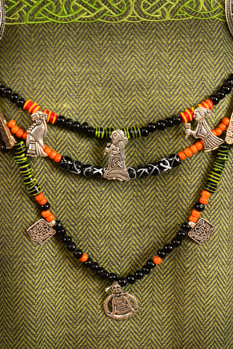 Glass beads, 10 pcs, orange