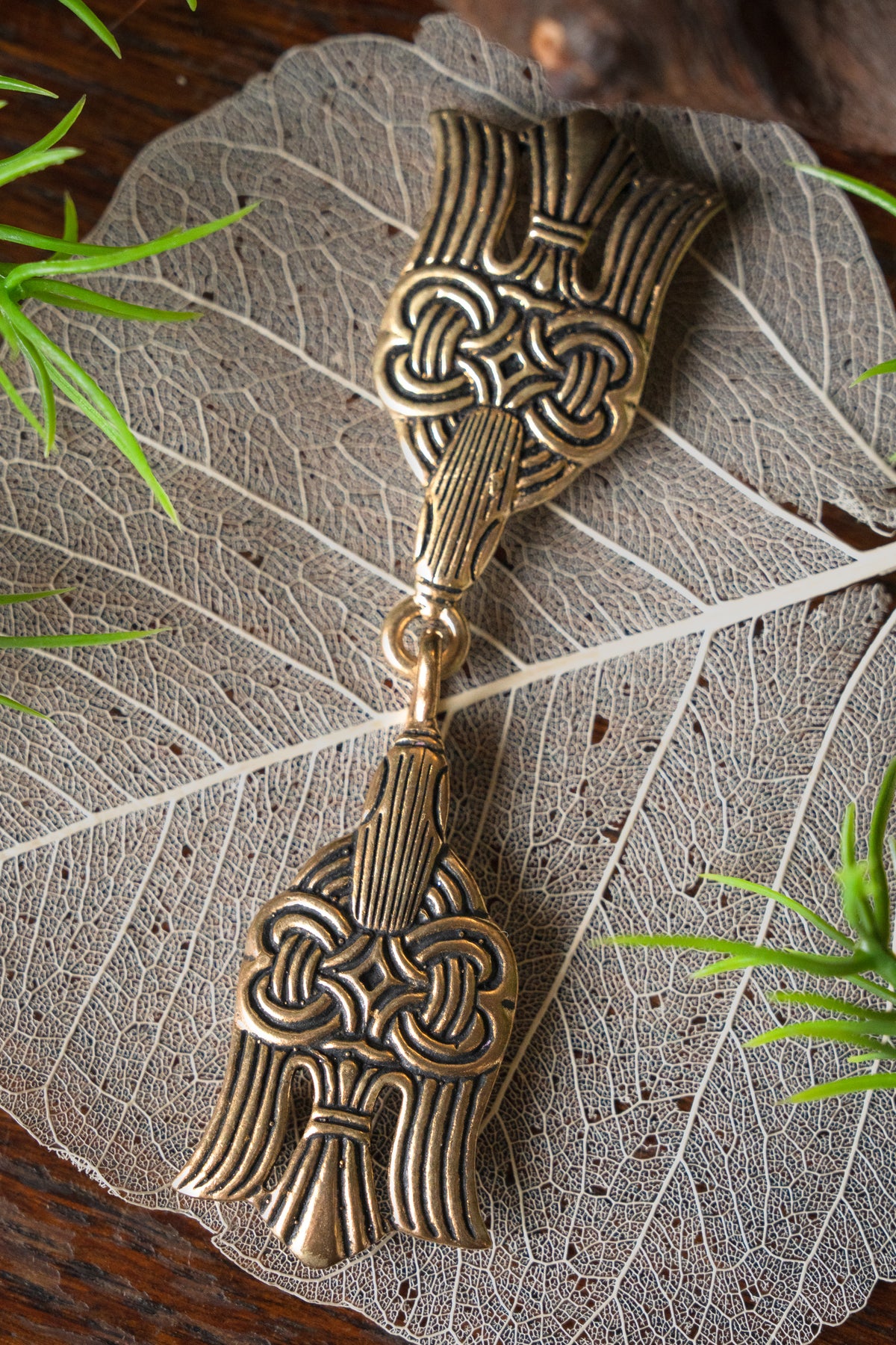 Zapięcie do płaszcza Rusvik, brąz