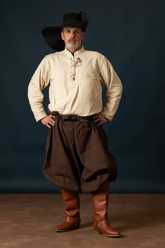 Dik katoenen hemd, crème