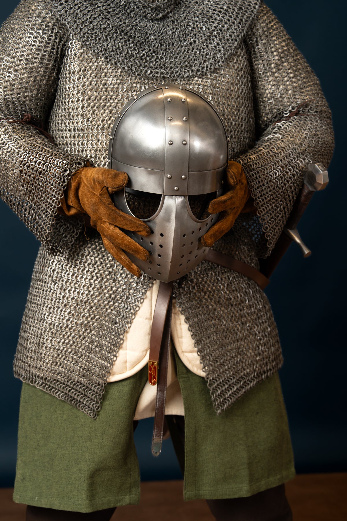 Hauberk with split, round rings - round rivets, 10 mm