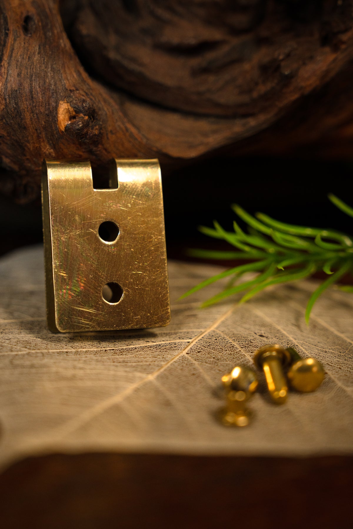 Gespplaatje 1.5 cm, brons