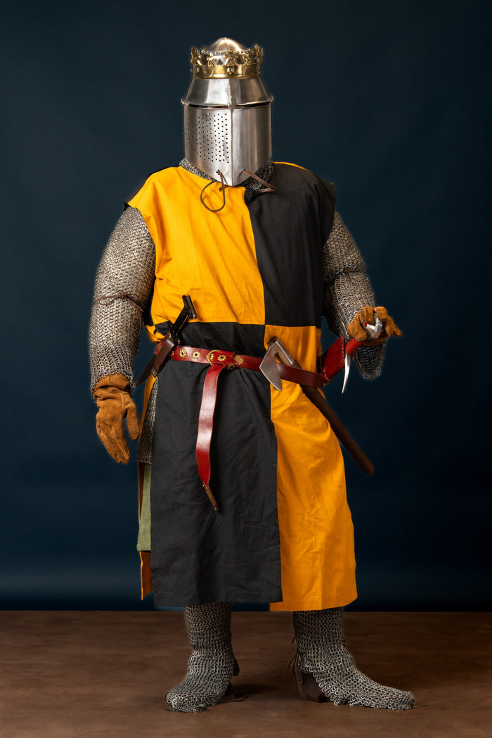 Sobretúnica medieval Rodrick, naranja-negro