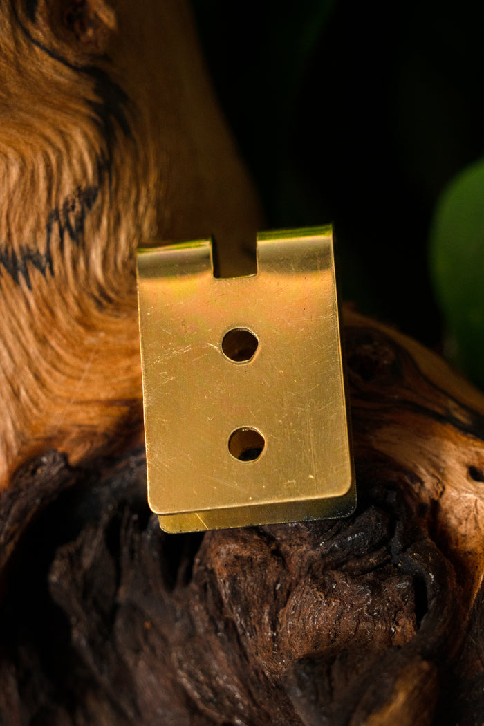 Gespplaatje 1.5 cm, brons