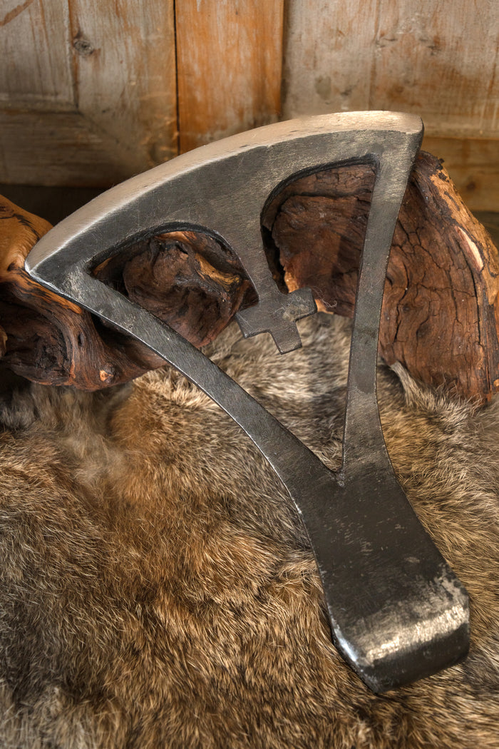 Wikińskie ostrze topora Gotland, tępe (battle-ready)