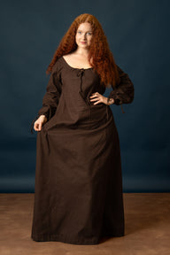 Matilda medieval chemise, underdress, brown