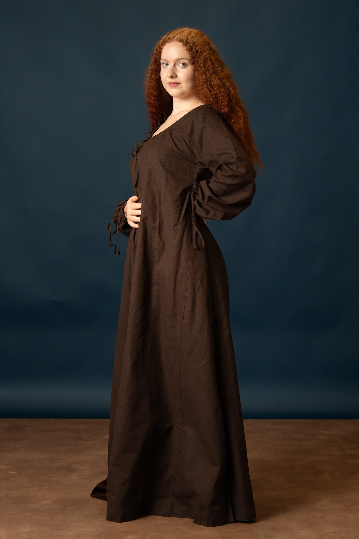 Matilda medieval chemise, underdress, brown