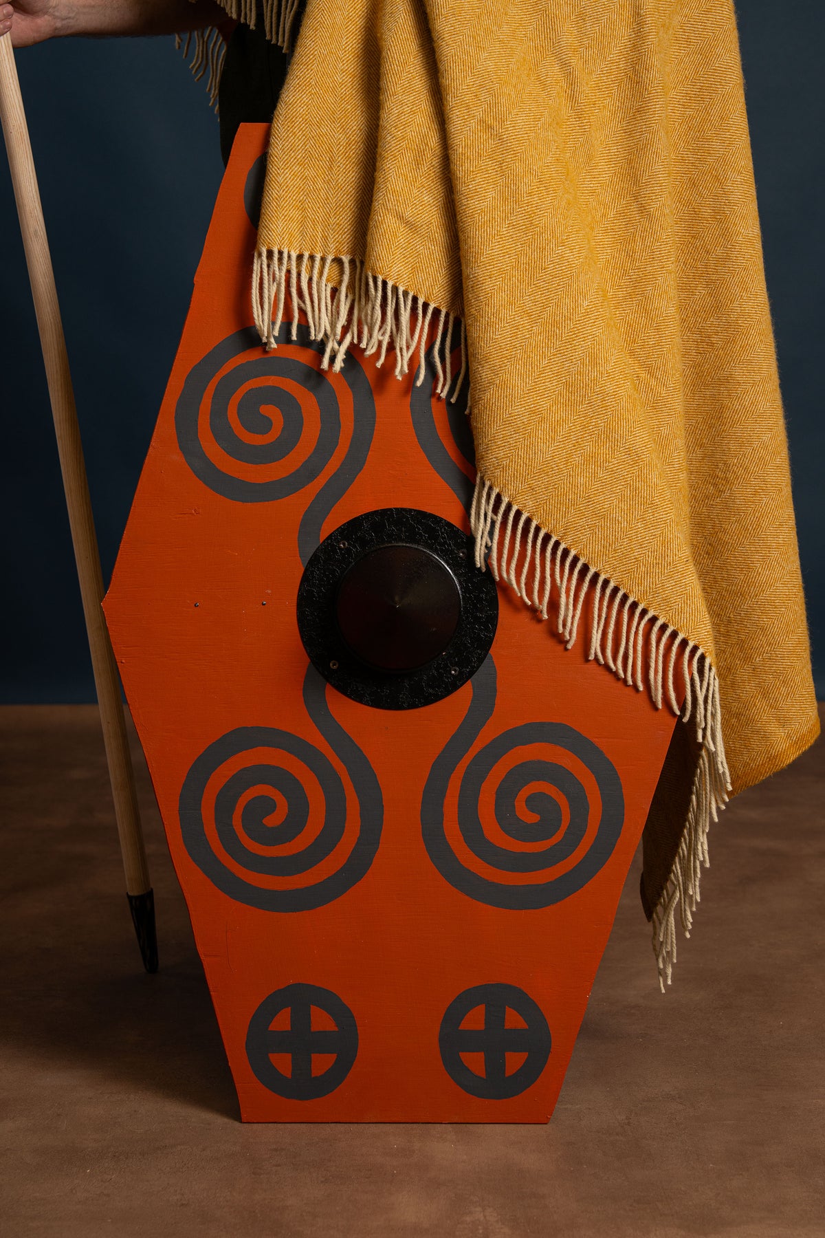 Manteau germanique de l'âge du fer, laine, jaune