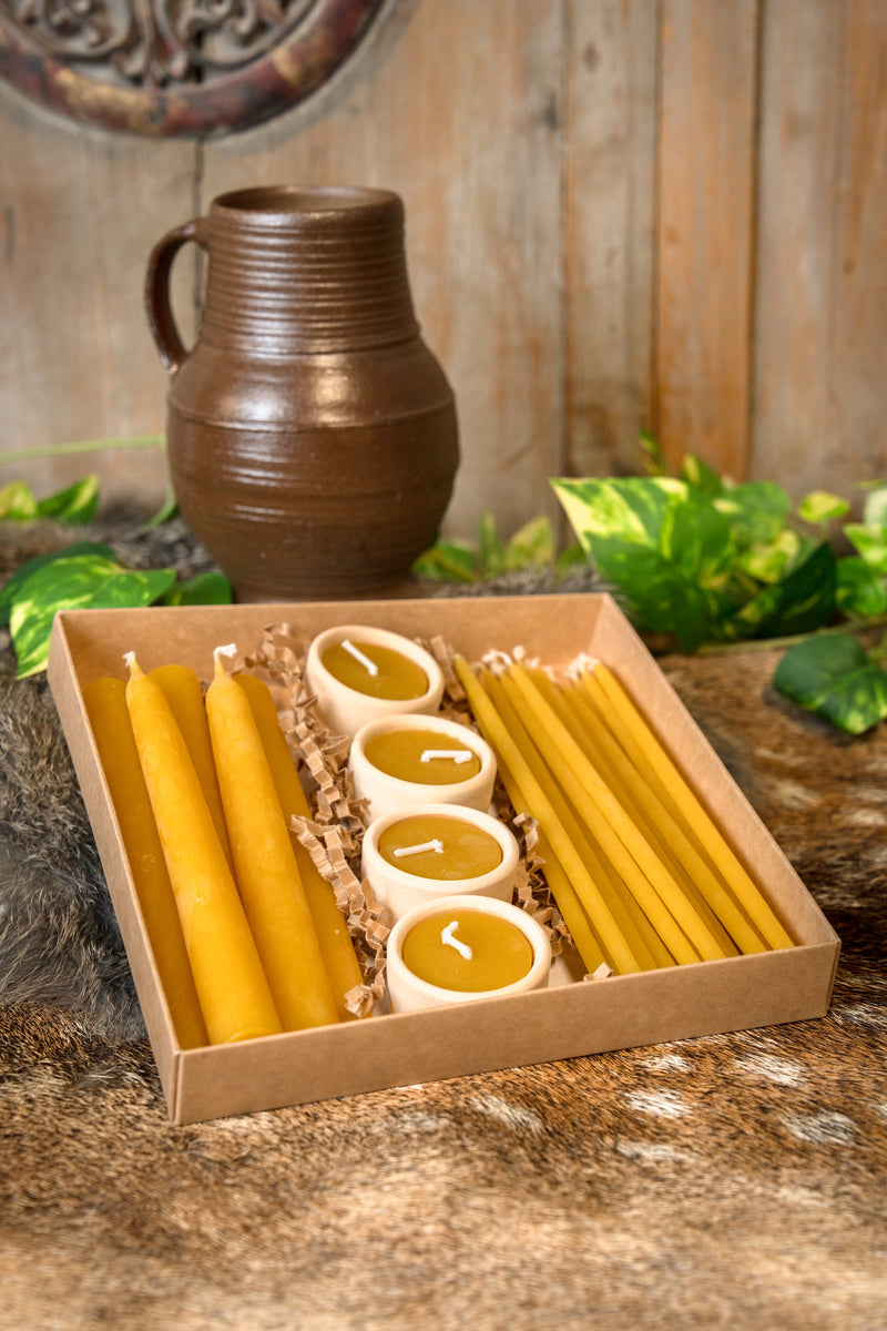 Beeswax candle gift set