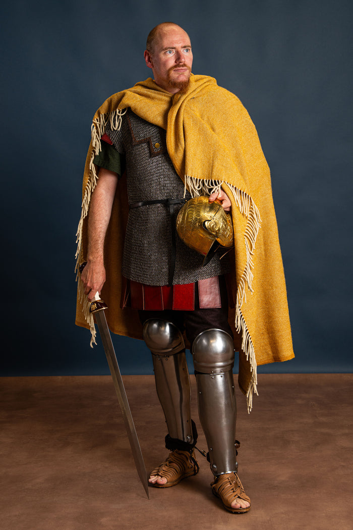 Manteau germanique de l'âge du fer, laine, jaune