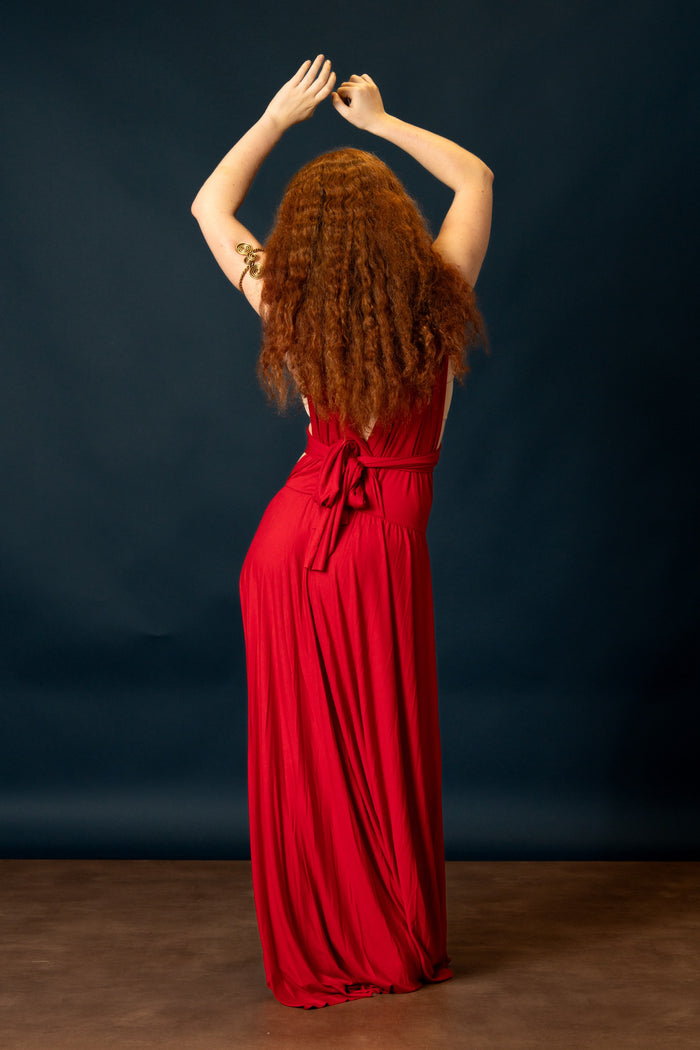 Godinnen Jurk Aphrodite, koraalrood