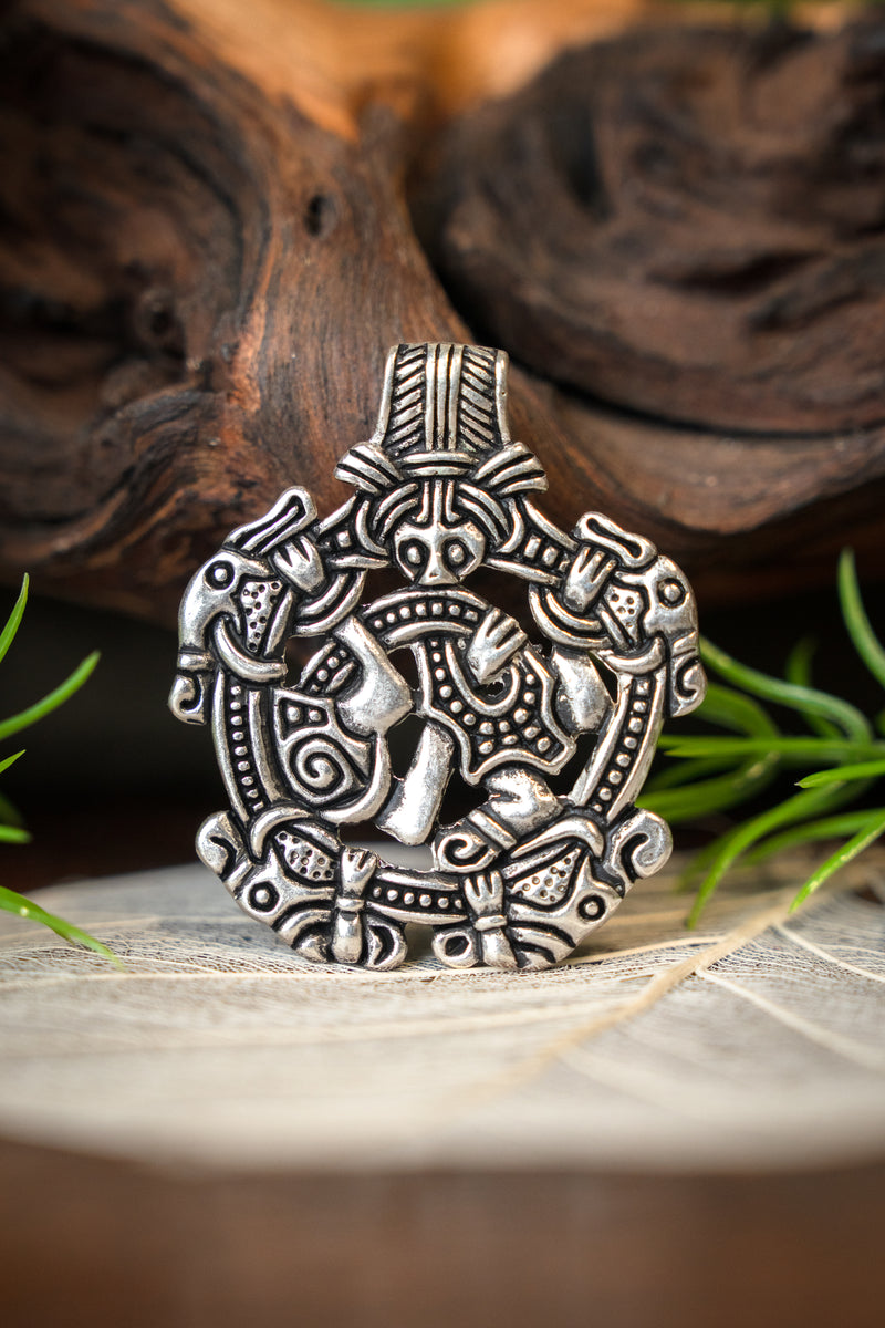Viking jewel Norfolk Borre style, silvered bronze