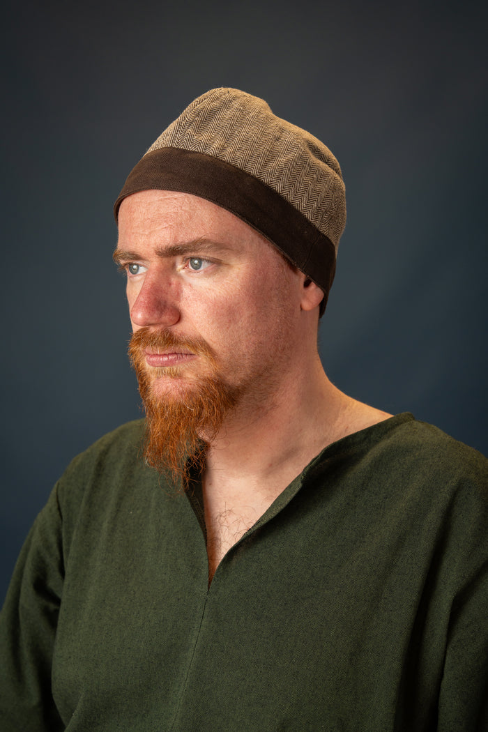 Gorro Birka con motivo de espiga, marrón