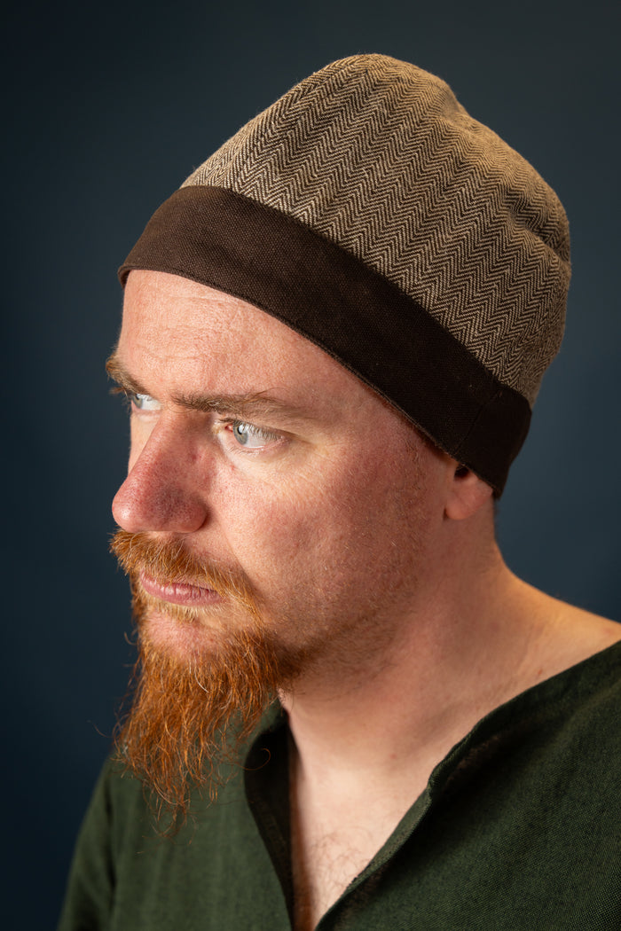 Gorro Birka con motivo de espiga, marrón