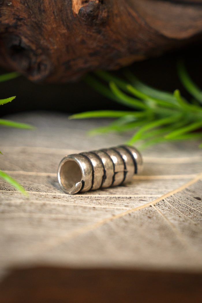 Cuenta vikinga para cabello/barba, bronce plateado