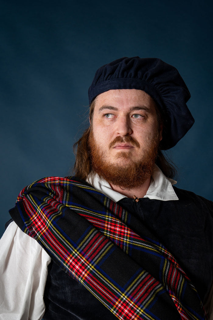 Baret Stefan vlněná směs, modrá