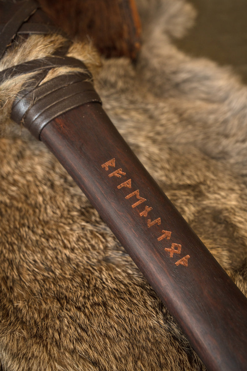 Set Wikinger Axt und Messer, halb scharf