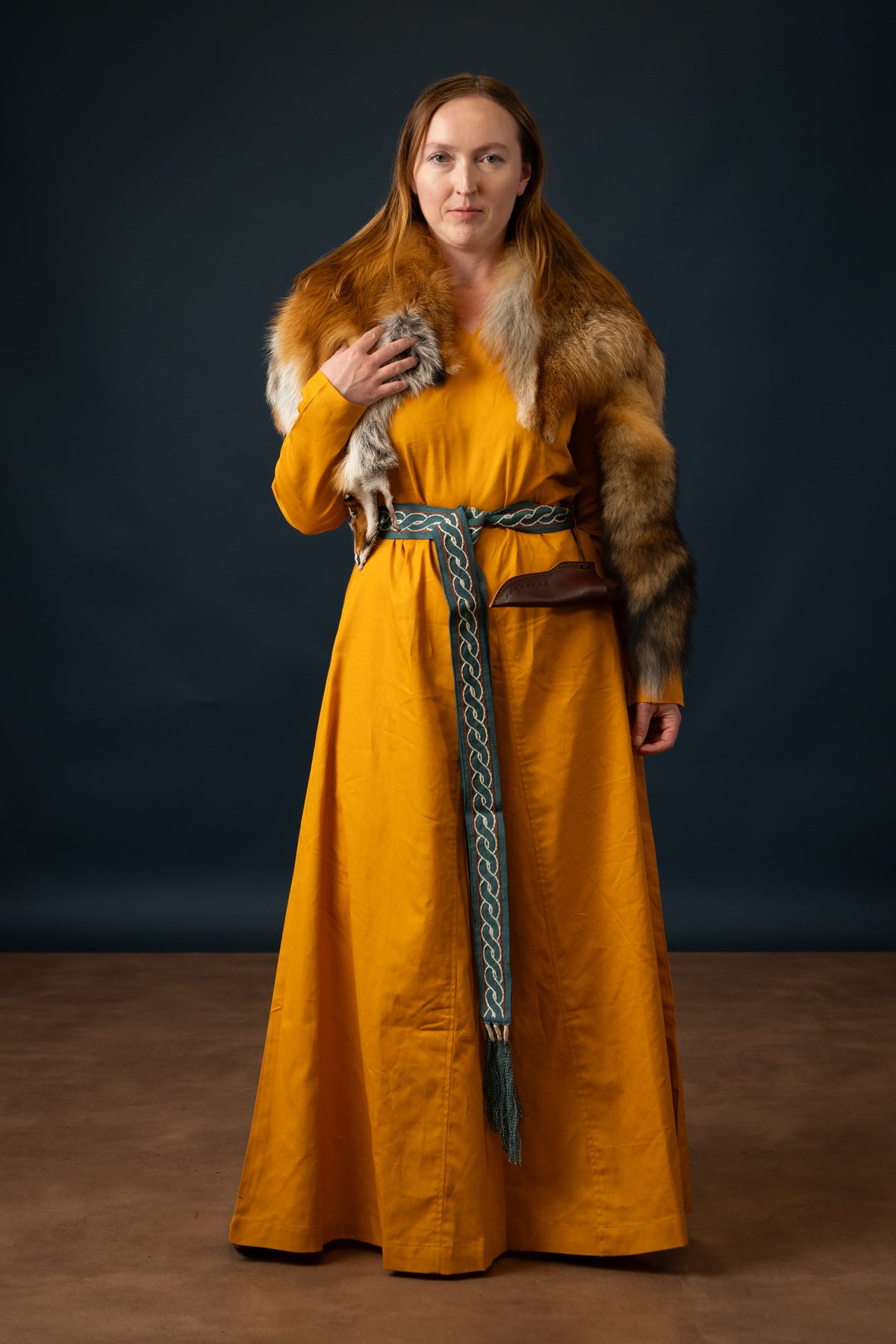 Viking dress Milla, yellow
