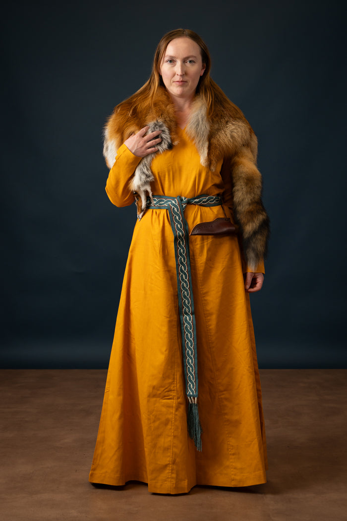 Viking dress Milla, yellow