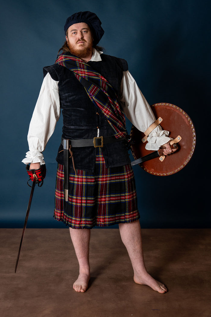Scottish plaid tartan, Black Stewart