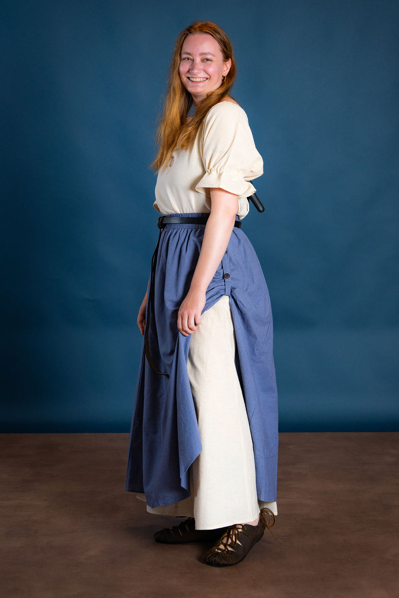 Falda medieval Elise, azul