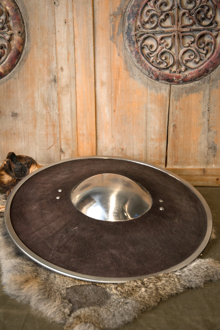 Bucklare med läderklädsel, typ IA, storlek S, 2 mm (battle-ready)