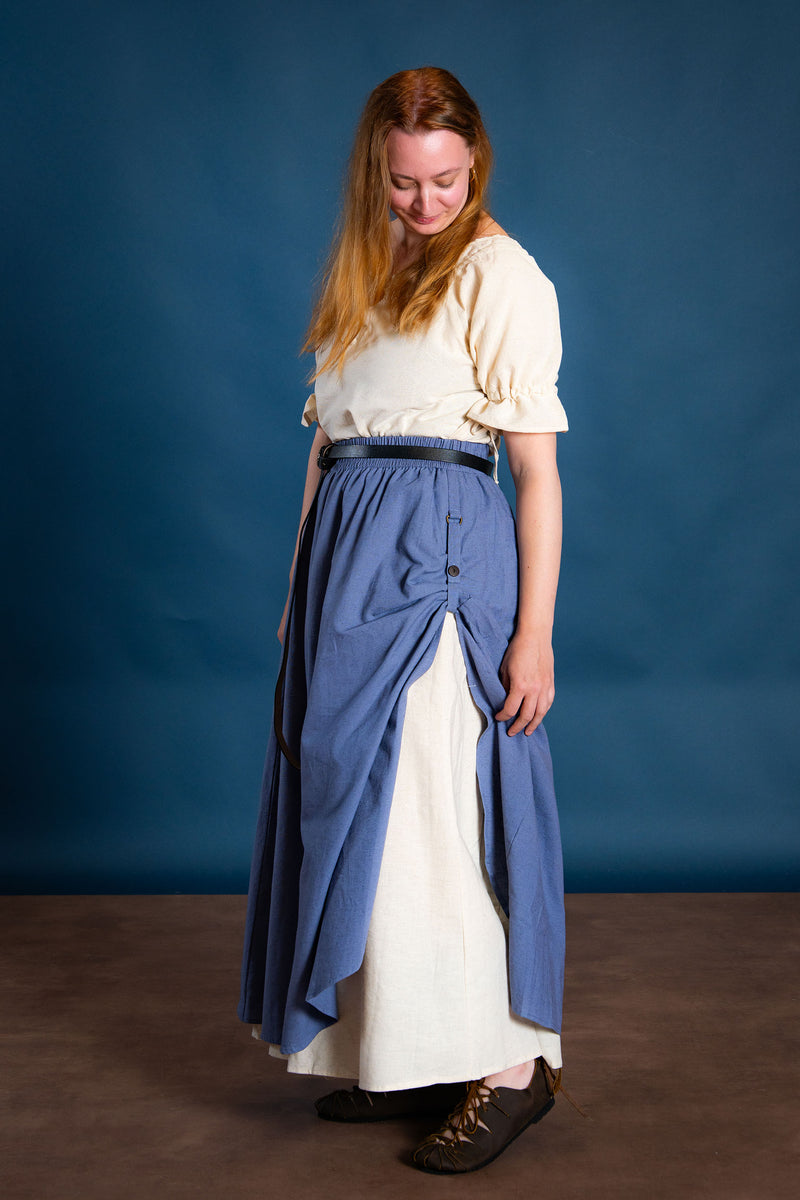 Falda medieval Elise, azul
