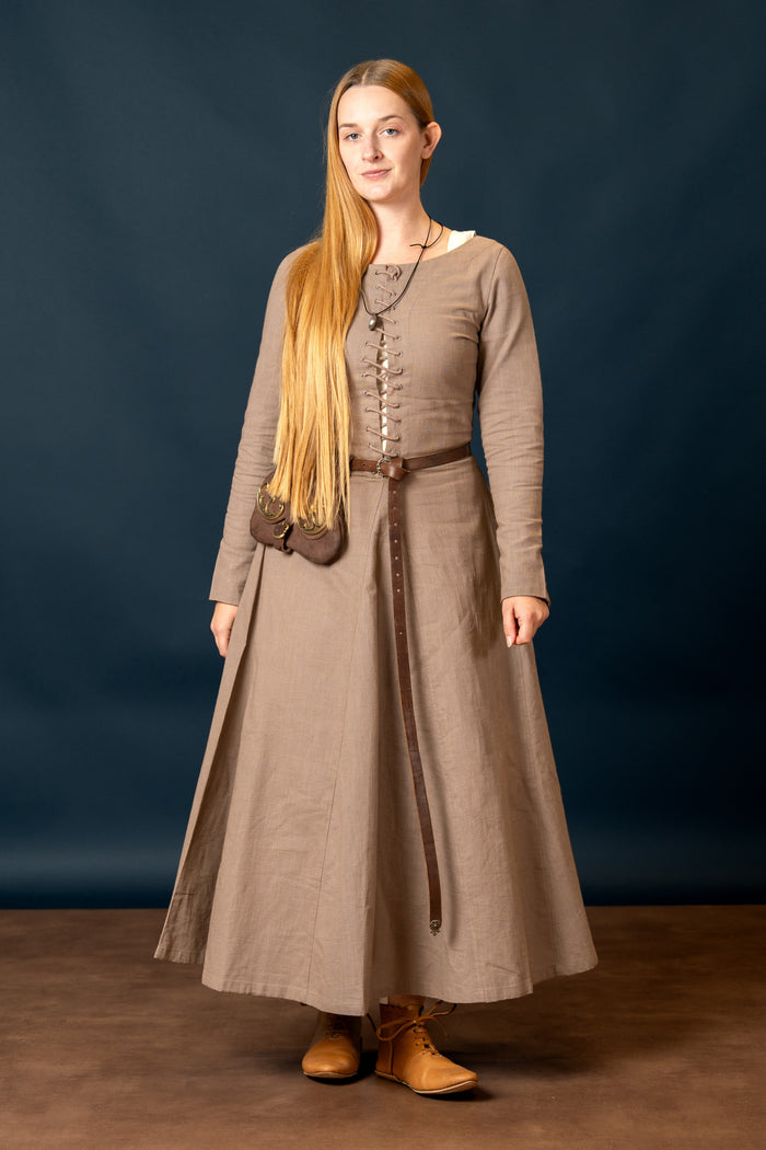 Cotehardie Marian, katoen, bruin