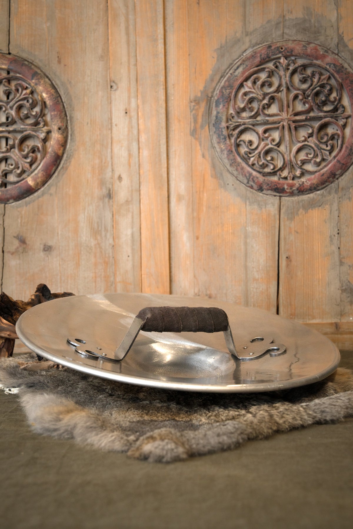 Buckler with leather covering, type IA, size S, 2 mm (battle-ready)