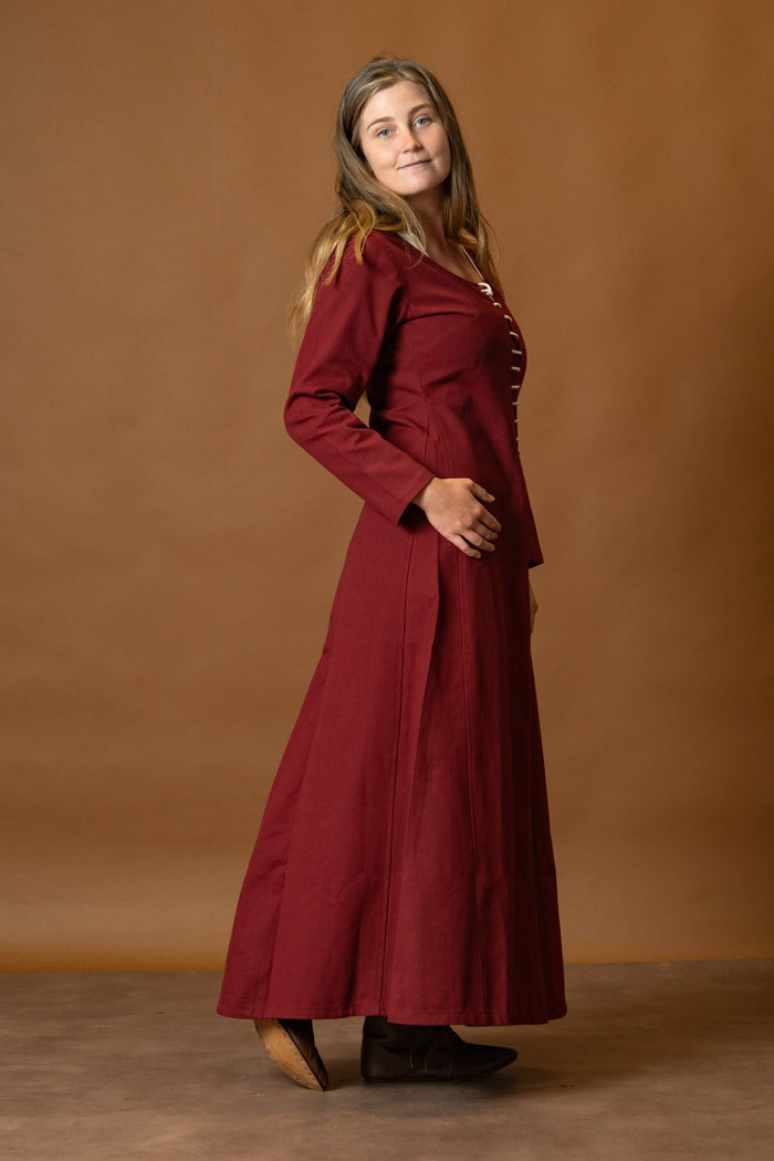 Cotehardie Christina, rosso bordeaux