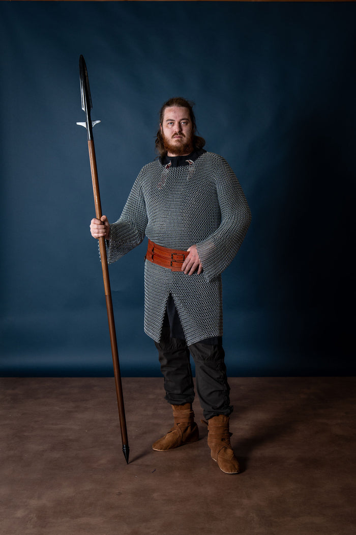 Hauberk med slits, galvaniserad, oklinkad, 10 mm