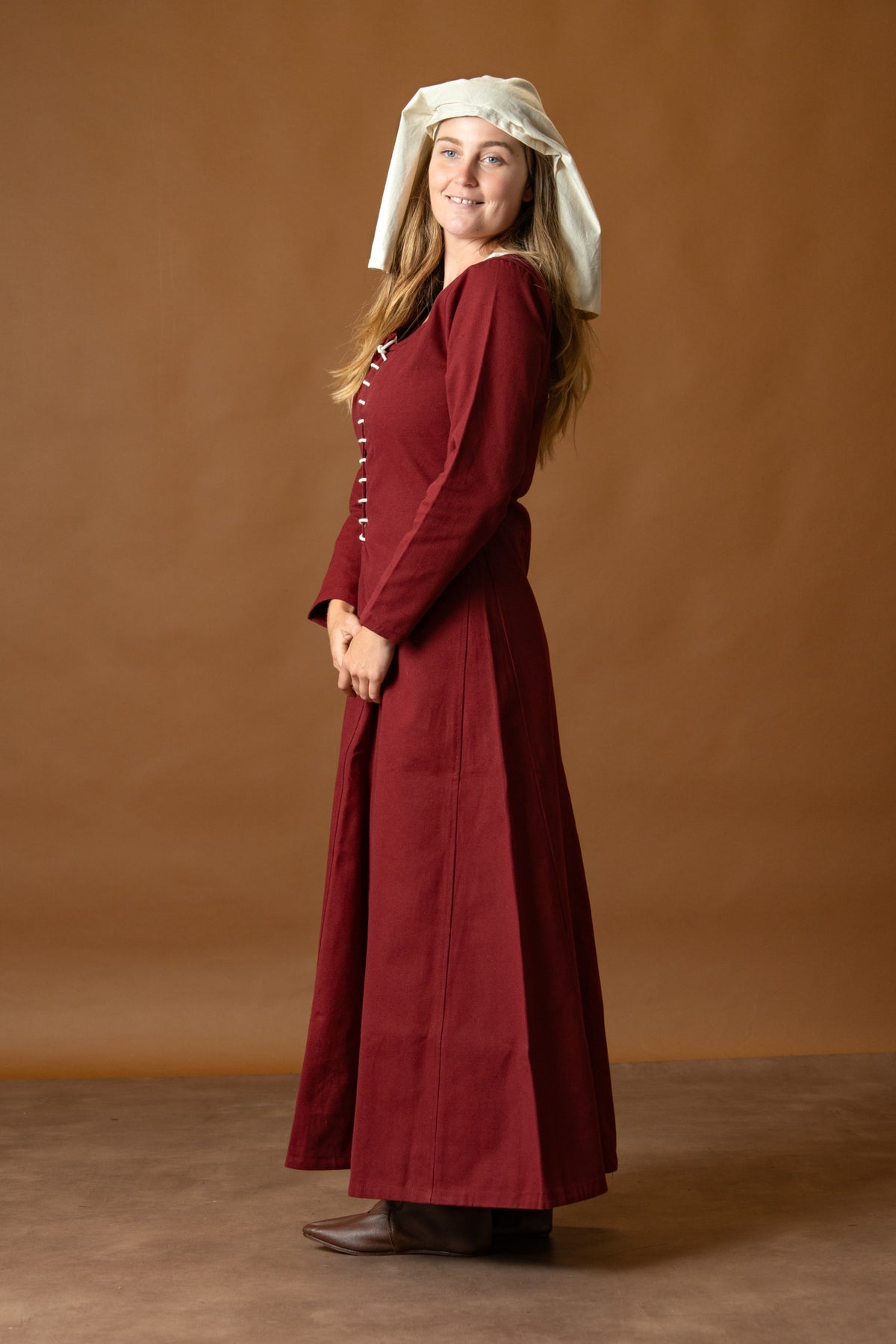 Cotehardie Christina, rosso bordeaux