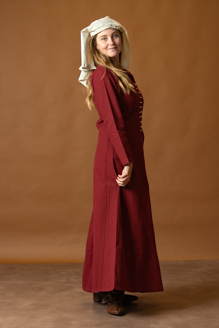 Cotehardie Christina, rosso bordeaux