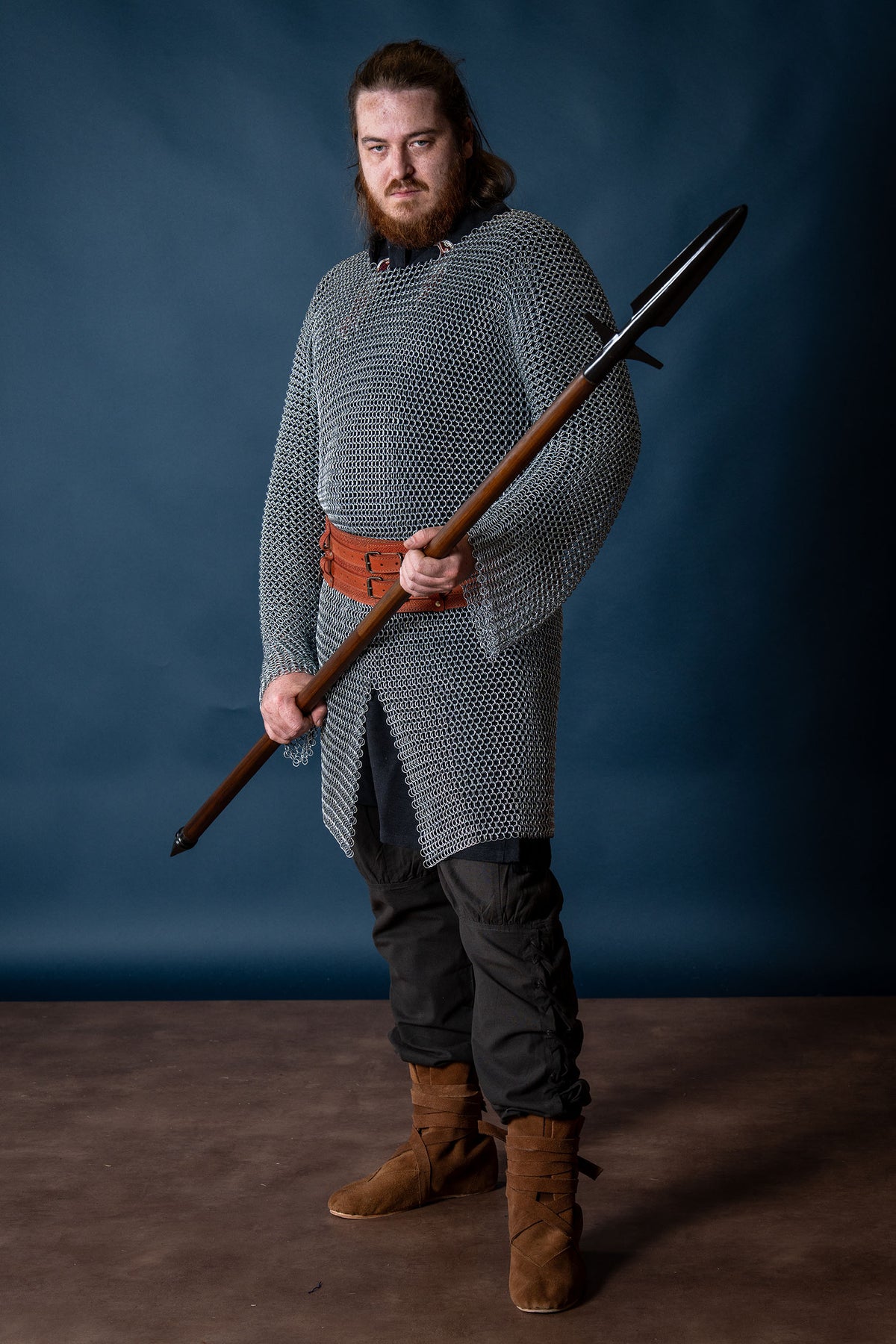 Hauberk med slits, galvaniserad, oklinkad, 10 mm