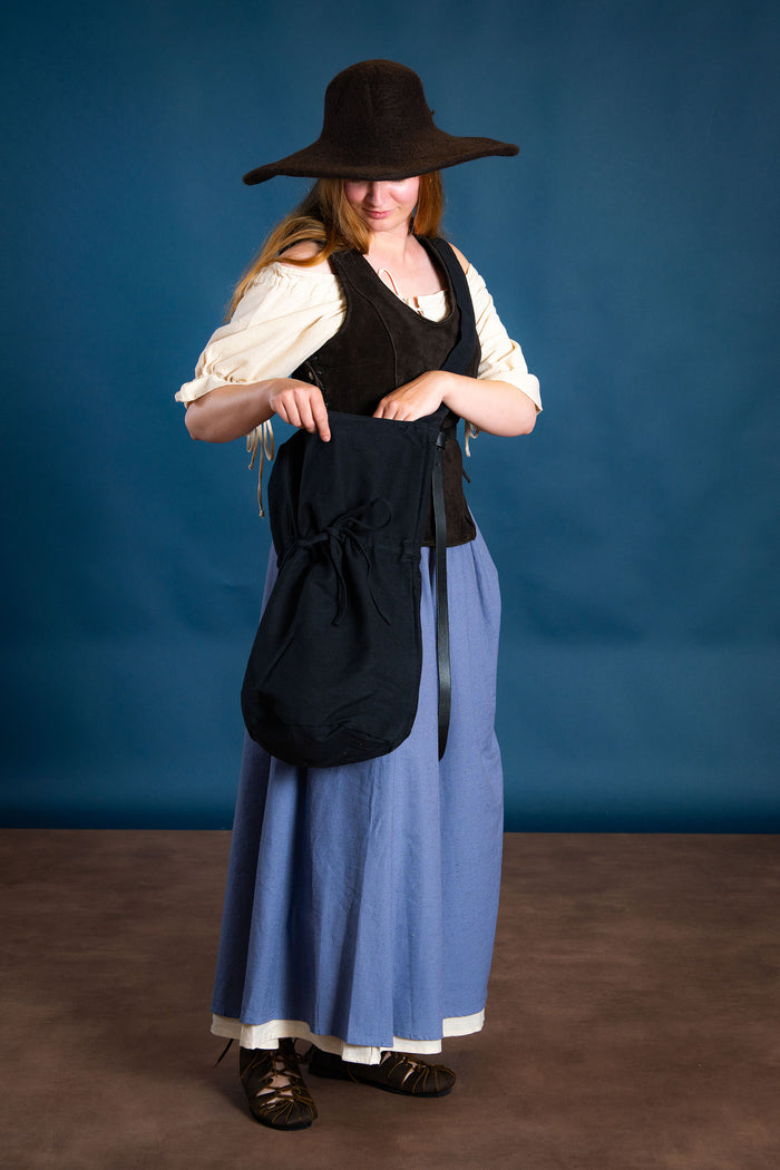 Sac à bandoulière en textile, noir