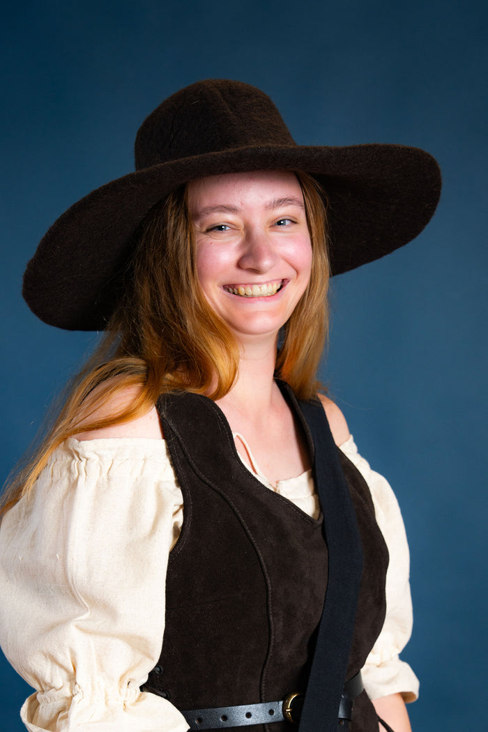 Hatt Guthrie, brun, ullfilt