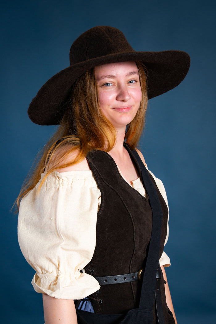 Hatt Guthrie, brun, ullfilt