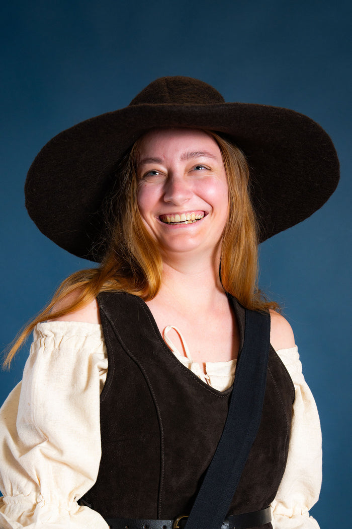 Hatt Guthrie, brun, ullfilt