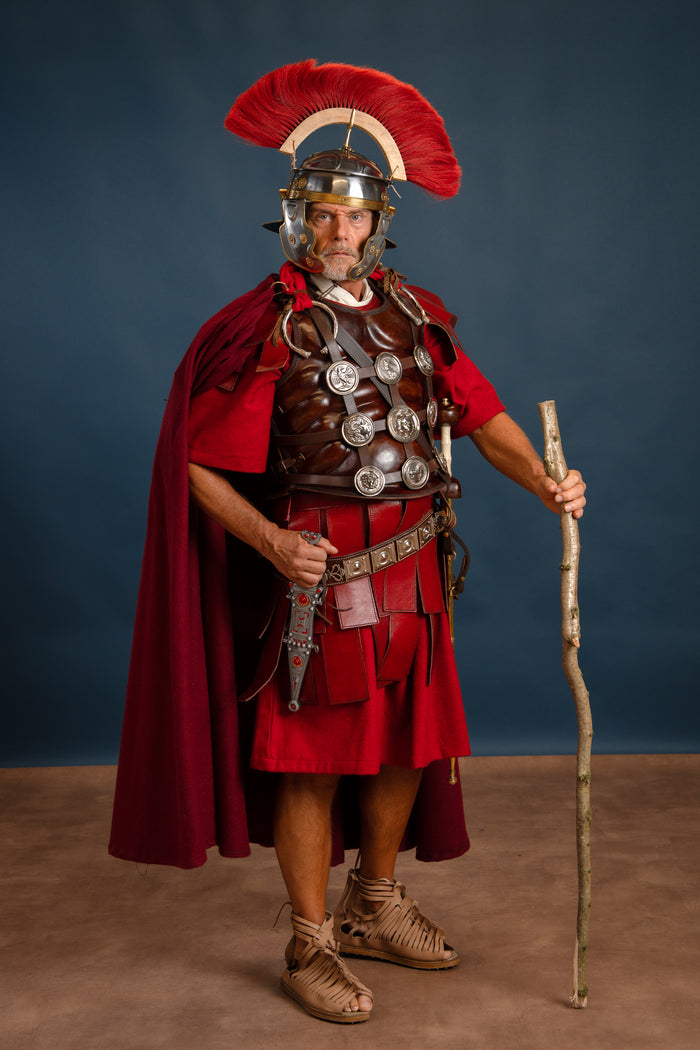 Romersk hjelmkam, rød