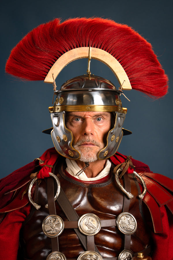 Roman crest, red