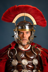 Cresta de casco romano, roja