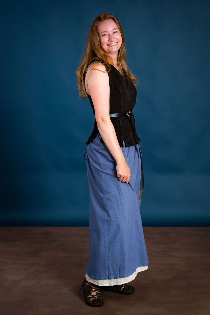 Lær Lisa damer doublet, brun