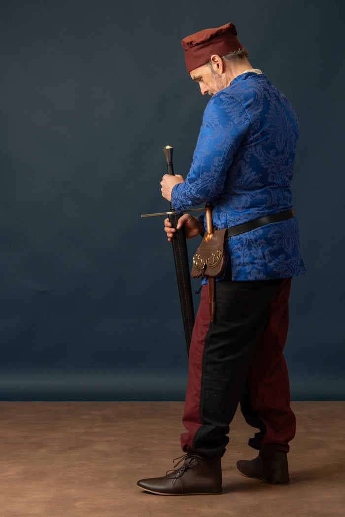 Cotehardie Rodrigo, brokaat, blauw