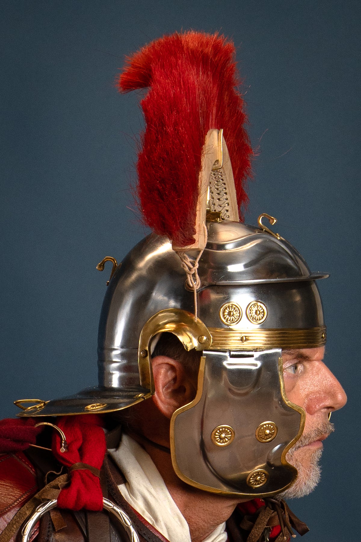 Romersk hjelmkam, rød