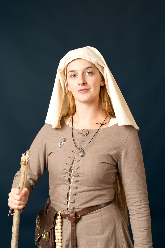 Cotehardie Marian, katoen, bruin