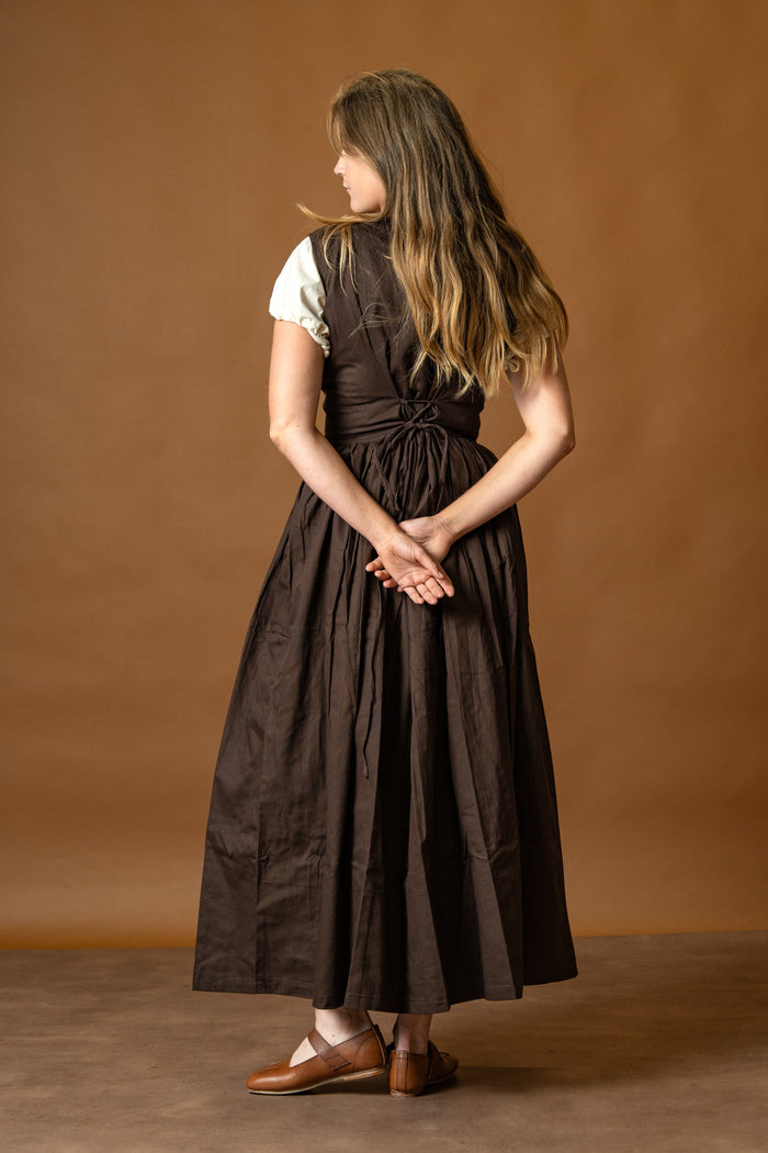 Middelalder kirtle Lene, brun