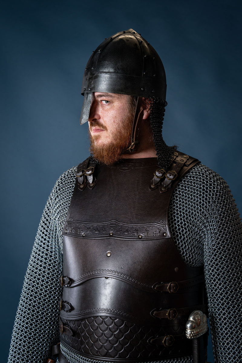 Leather cuirass Gawain, black
