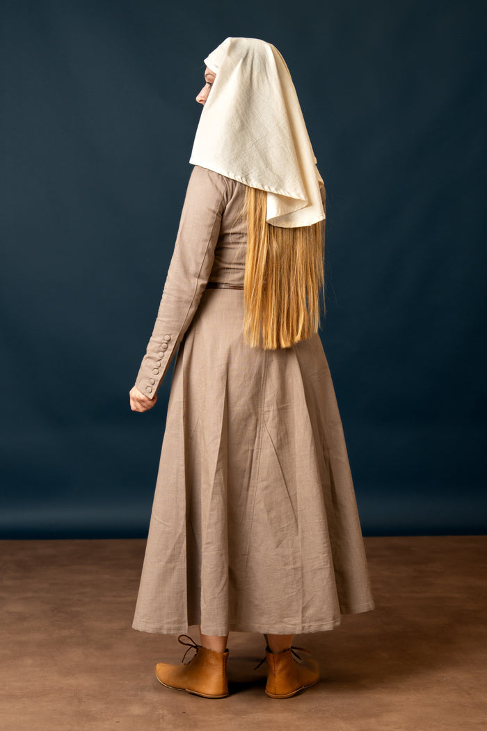 Cotehardie Marian, katoen, bruin